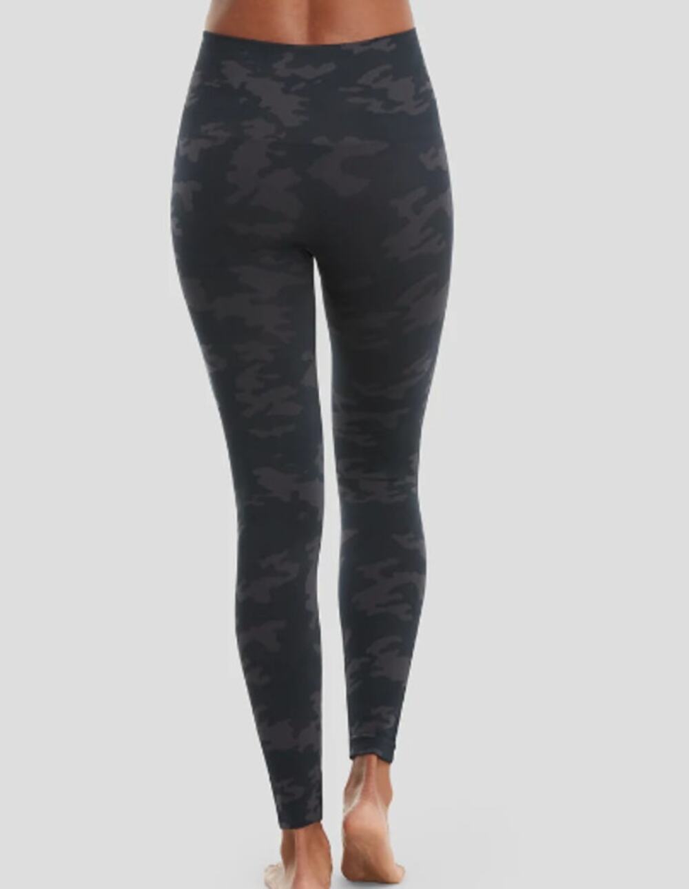 SPANX EcoCare Seamless Leggings Black Camo-Size Large